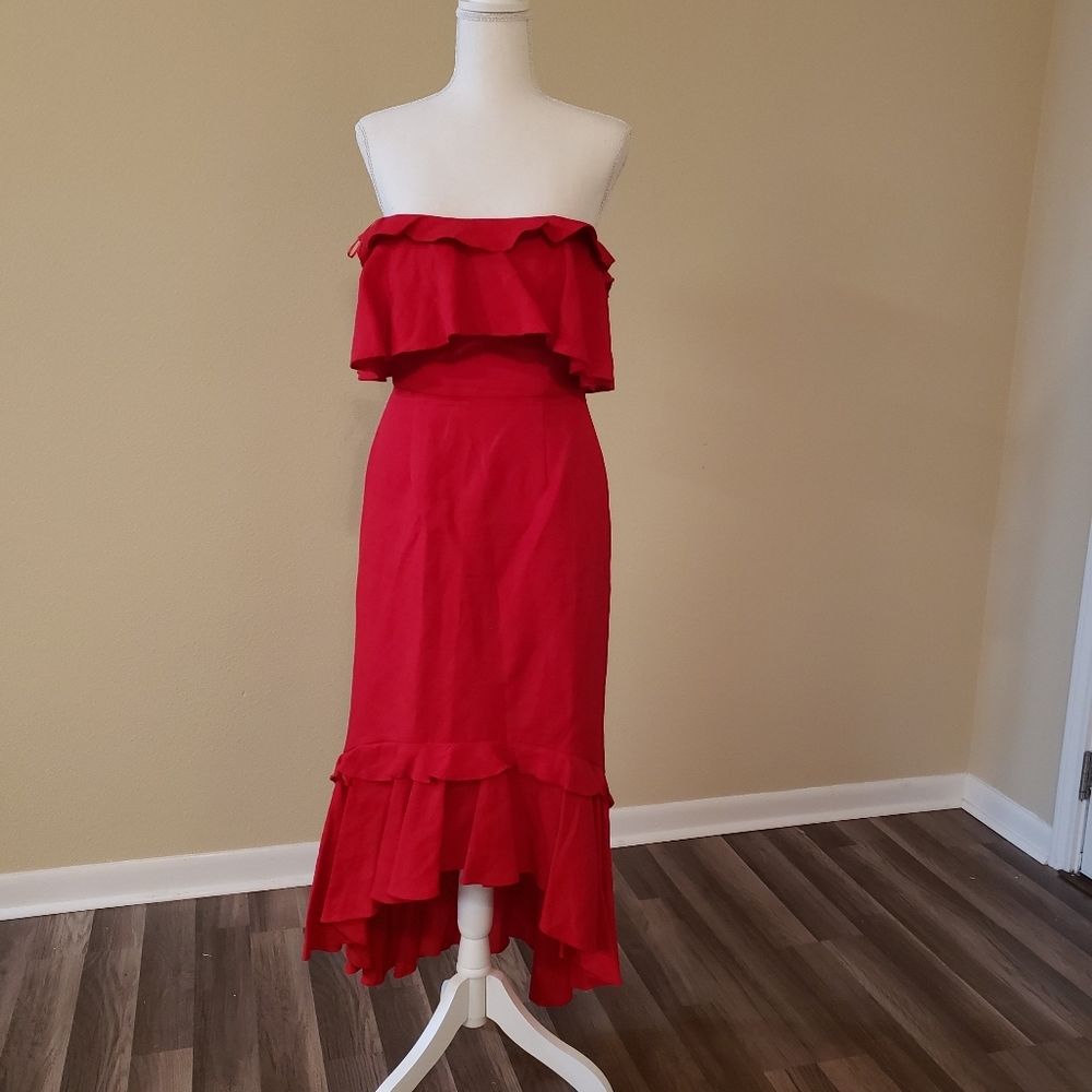 Red Strapless Dress